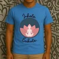 Inhale Exhale Yoga Meditation Zen Peace Breathe Wellness Gift T-Shirt thumb 3