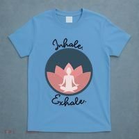 Inhale Exhale Yoga Meditation Zen Peace Breathe Wellness Gift T-Shirt thumb 4