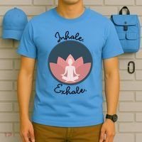 Inhale Exhale Yoga Meditation Zen Peace Breathe Wellness Gift T-Shirt thumb 5