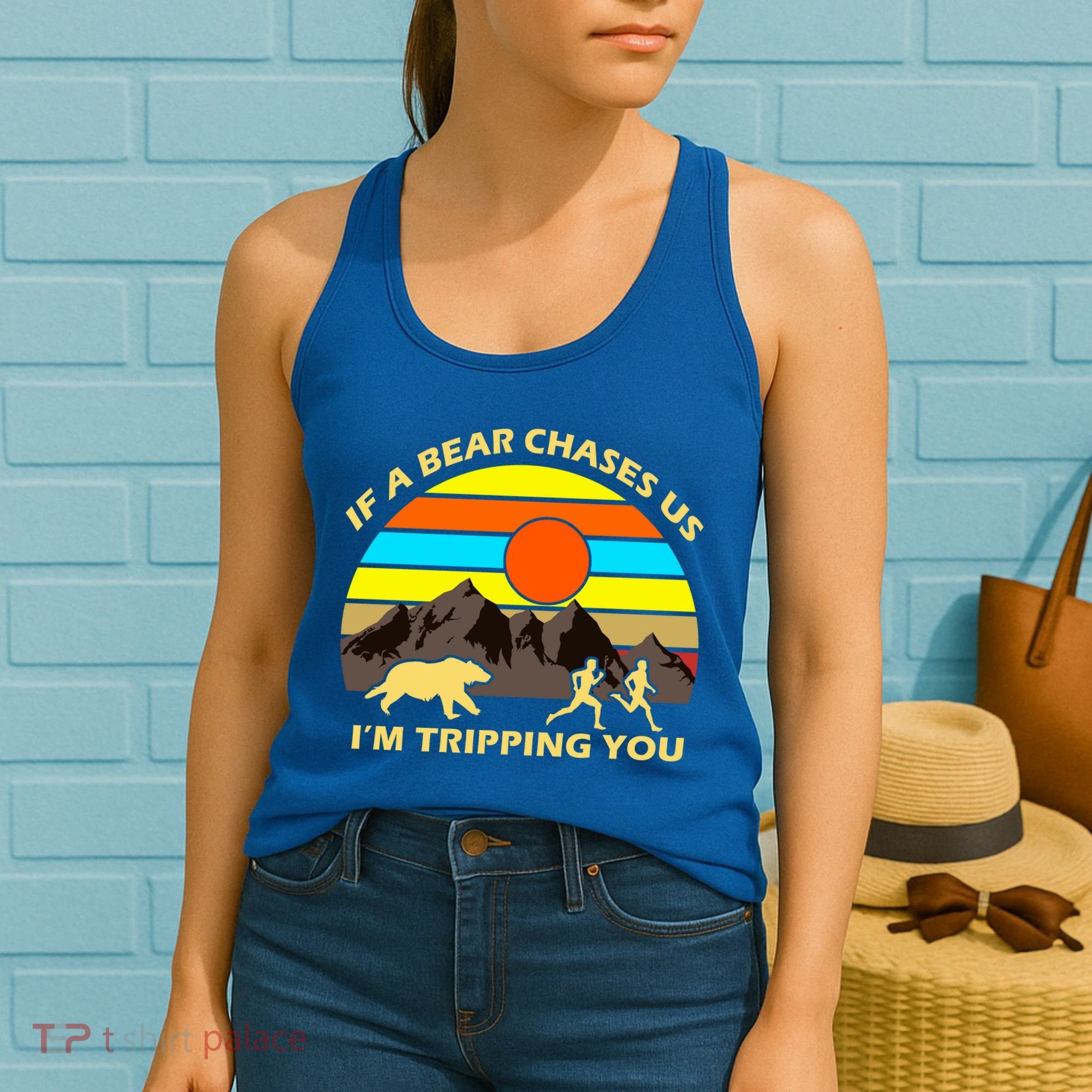 If A Bear Chases Us I'm Tripping You Women's Tank Top