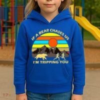 If A Bear Chases Us I'm Tripping You Kids Hoodie thumb 3
