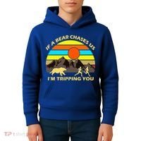 If A Bear Chases Us I'm Tripping You Kids Hoodie thumb 4