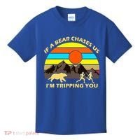 If A Bear Chases Us I'm Tripping You Kids T-Shirt thumb 0