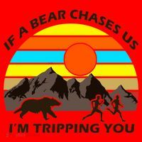 If A Bear Chases Us I'm Tripping You Santa Hat thumb 1