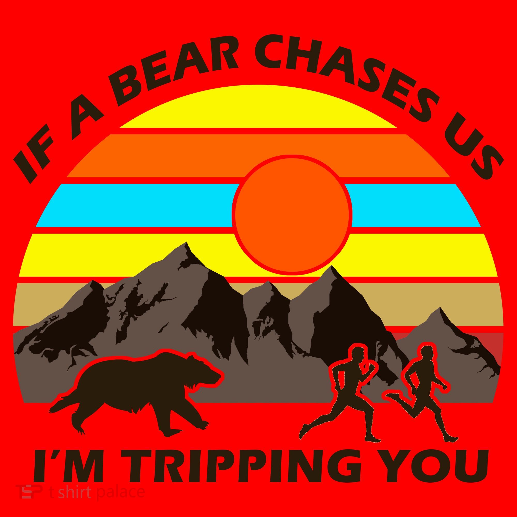 If A Bear Chases Us I'm Tripping You Santa Hat