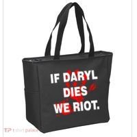 If Daryl Dies We Riot Tote Bag thumb 2