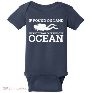 If Found On Land Please Throw Back Into The Ocean Baby Bodysuit