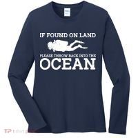 If Found On Land Please Throw Back Into The Ocean Women's Long Sleeve Shirt thumb 0