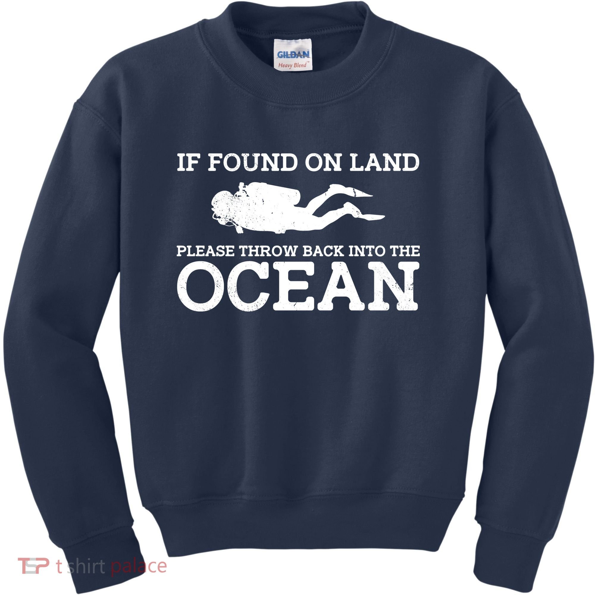 If Found On Land Please Throw Back Into The Ocean Kids Sweatshirt