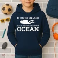 If Found On Land Please Throw Back Into The Ocean Kids Hoodie thumb 2