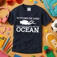 If Found On Land Please Throw Back Into The Ocean Kids T-Shirt thumb 3