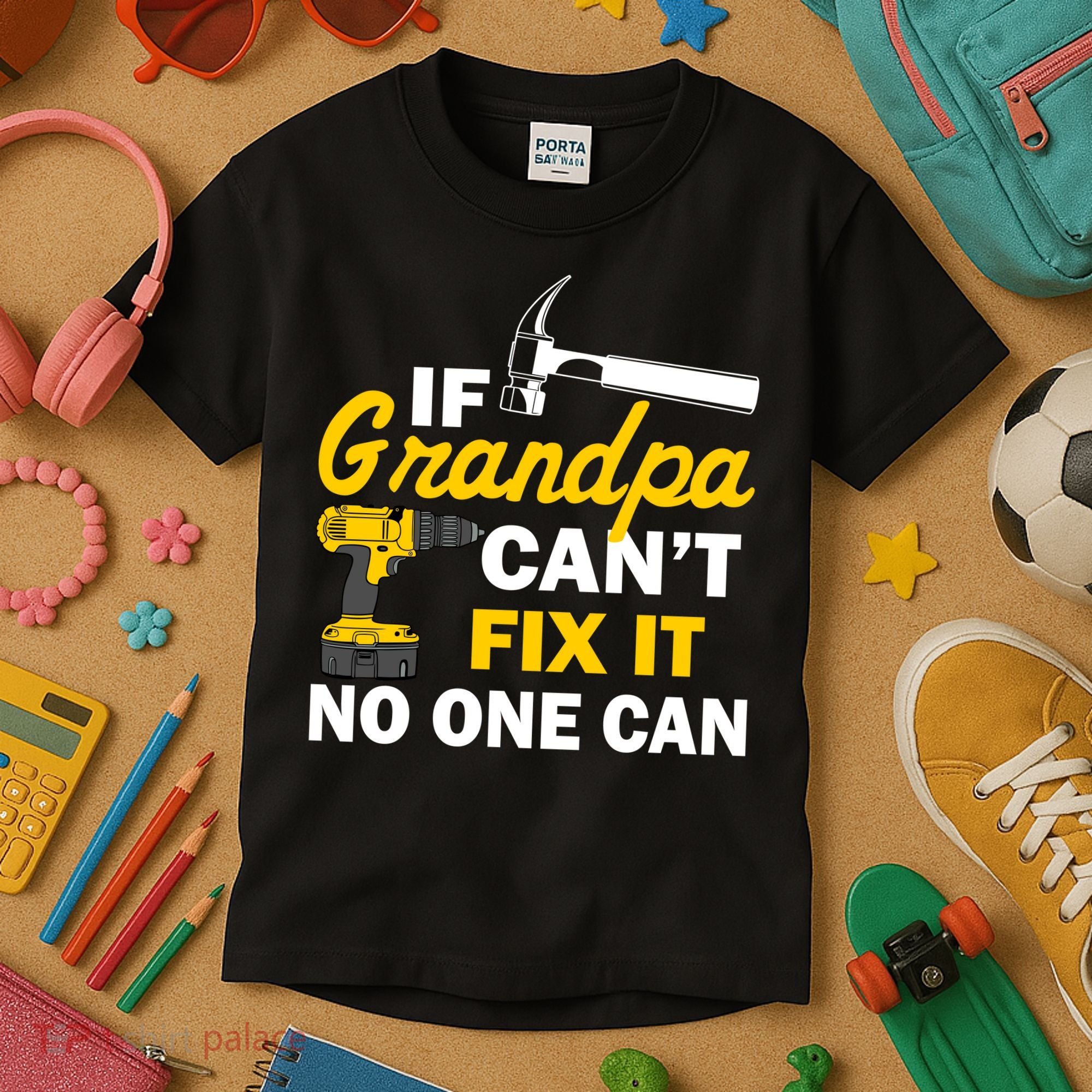 If Grandpa Can't Fix It No One Can Kids T-Shirt