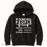 If Guns Kill People Funny 2nd Amendment Gun Rights Kids Hoodie thumb 0