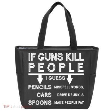 If Guns Kill People Funny 2nd Amendment Gun Rights Tote Bag
