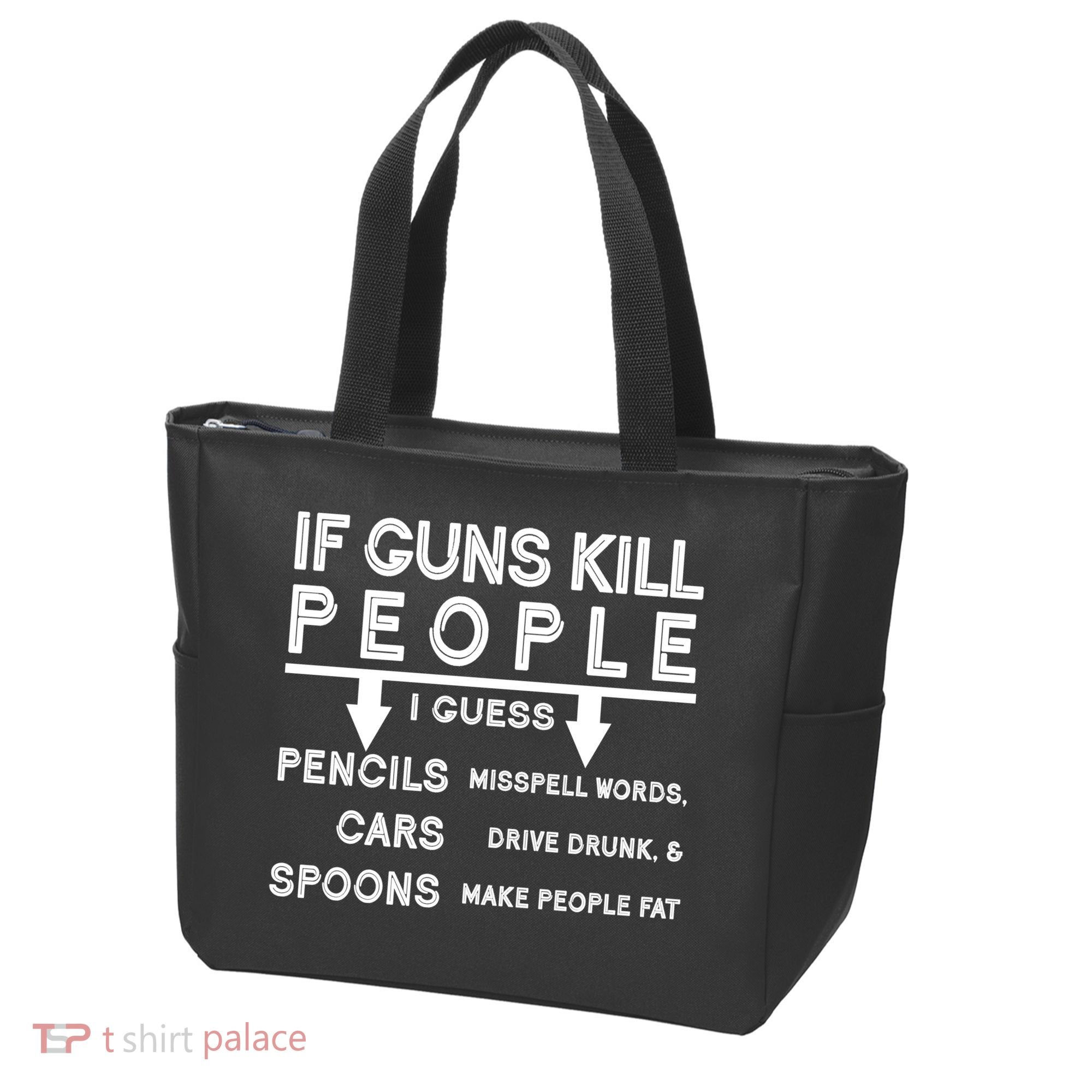 If Guns Kill People Funny 2nd Amendment Gun Rights Tote Bag
