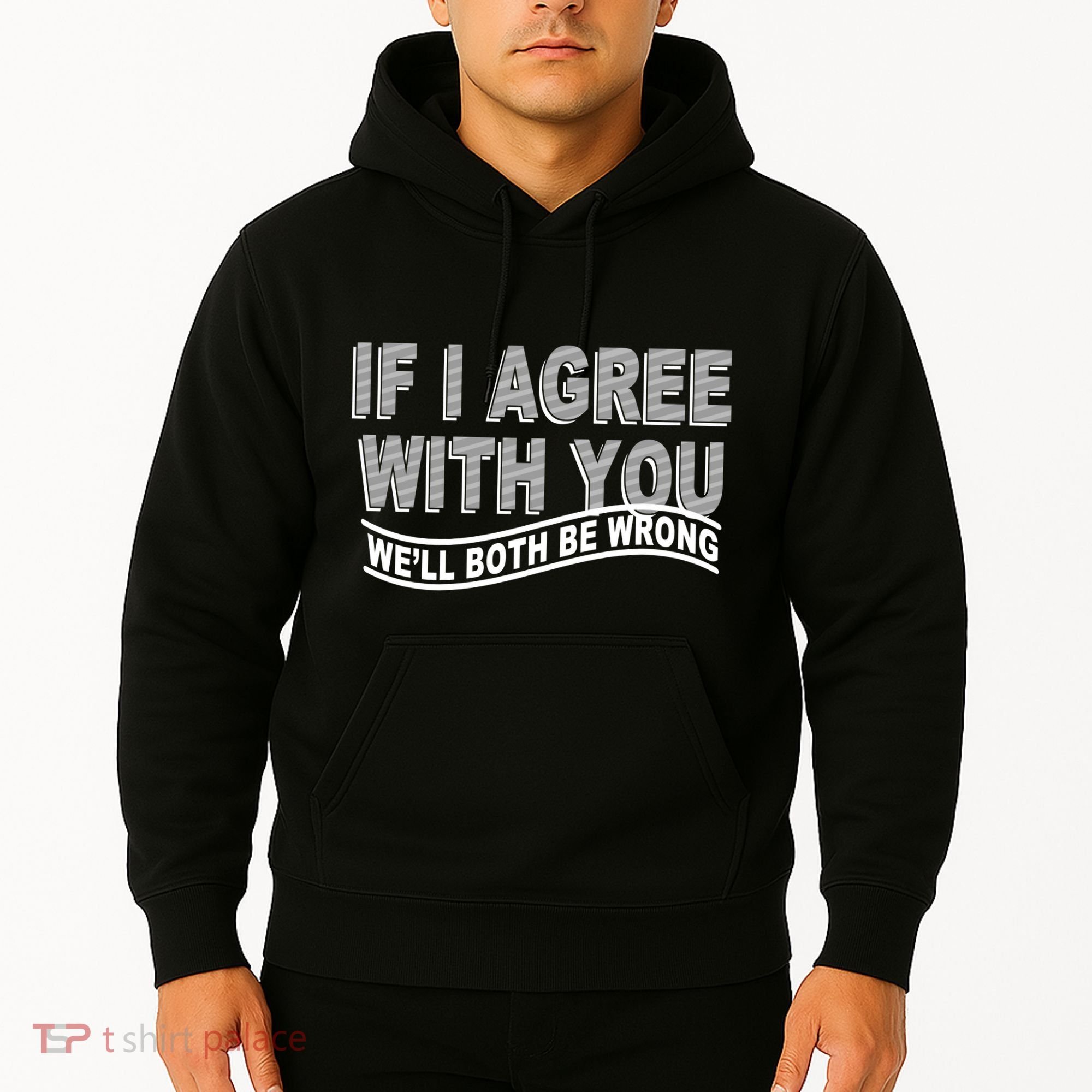 If I Agree With You We'll Both Be Wrong Funny Hoodie