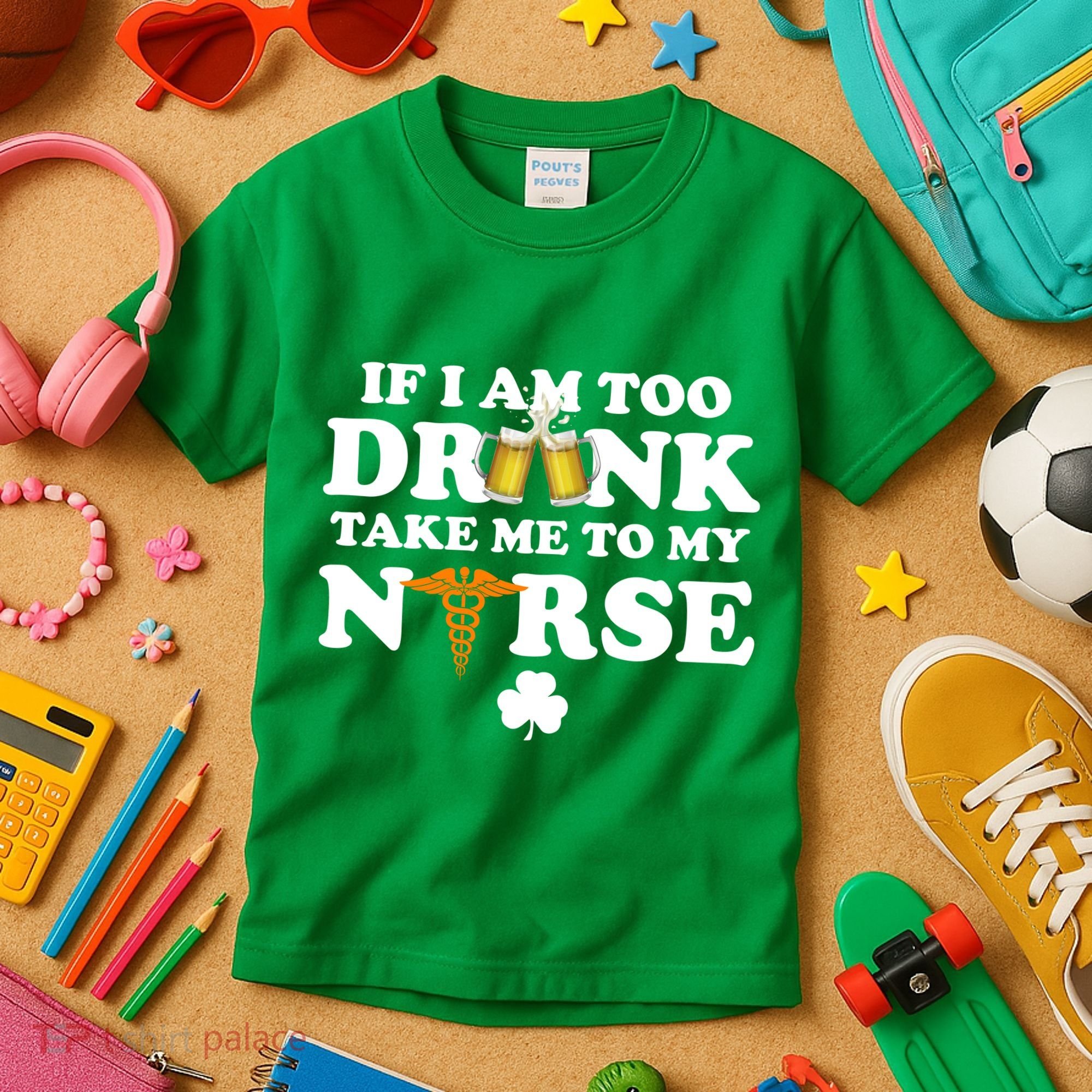 If I Am Too Drunk Take Me To My Nurse St Patrick's Day Kids T-Shirt