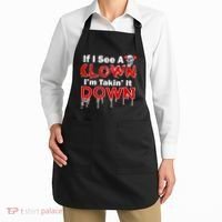 If I See A Clown I'm Takin' It Down Funny Apron thumb 2