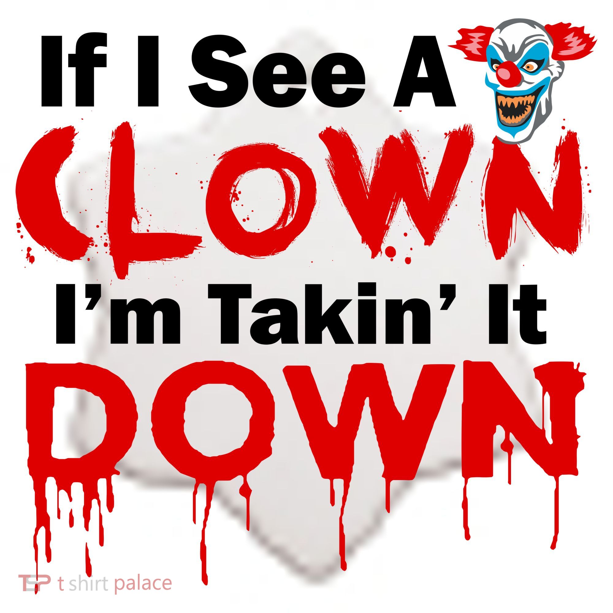 If I See A Clown I'm Takin' It Down Funny Ceramic Ornament
