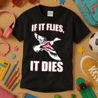 If It Flies It dies Kids T-Shirt thumb 3