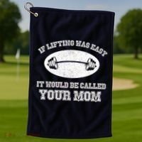 If Lifting Was Easy It Would Be Called Your Mom Golf Towel thumb 1