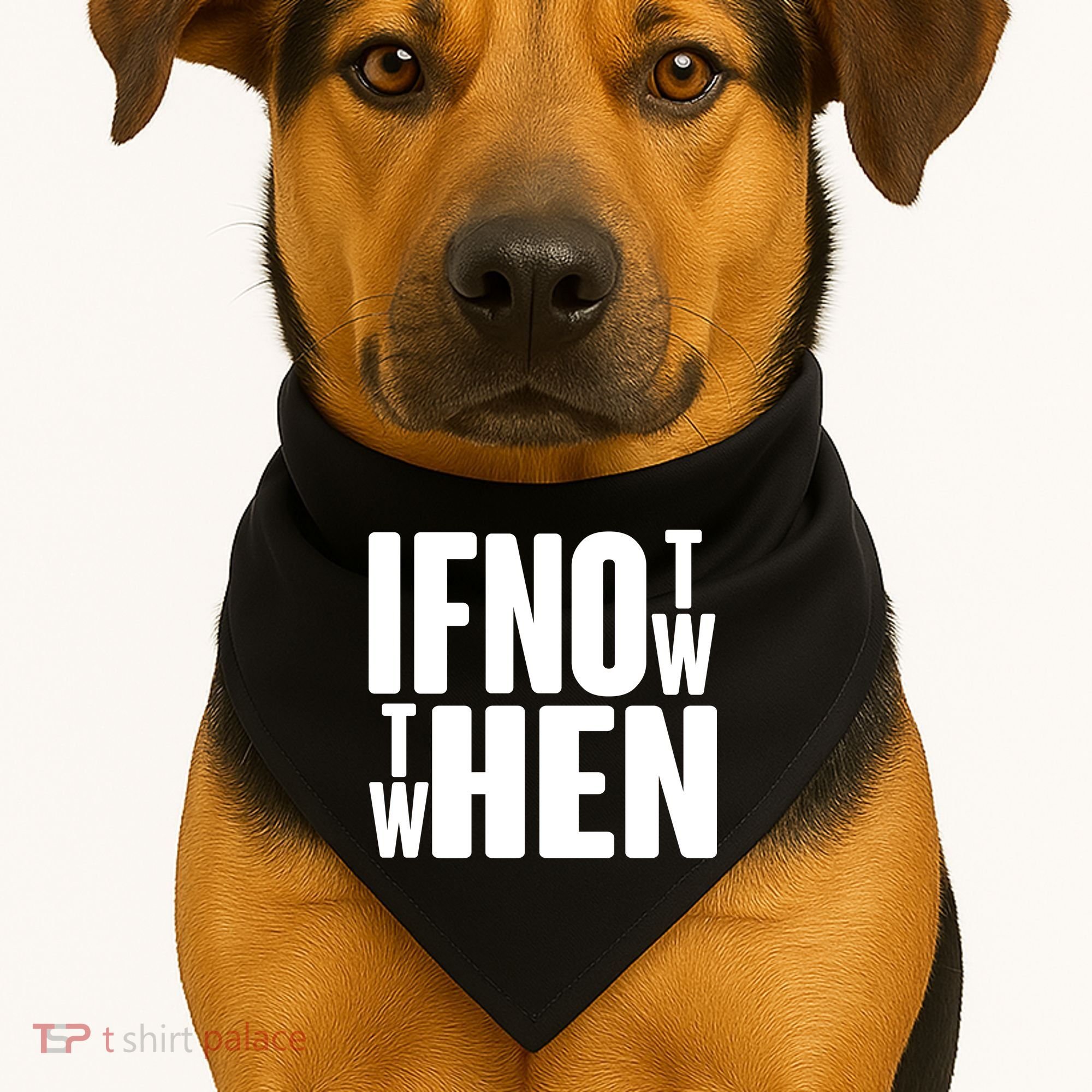 If Not Now Then When USA-Made Doggie Bandana