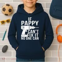 If Pappy Can't Fix It No One Can Kids Hoodie thumb 2