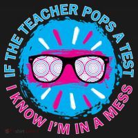 If The Teacher Pops A Test I Know I'm In A Mess Pajama Set thumb 2