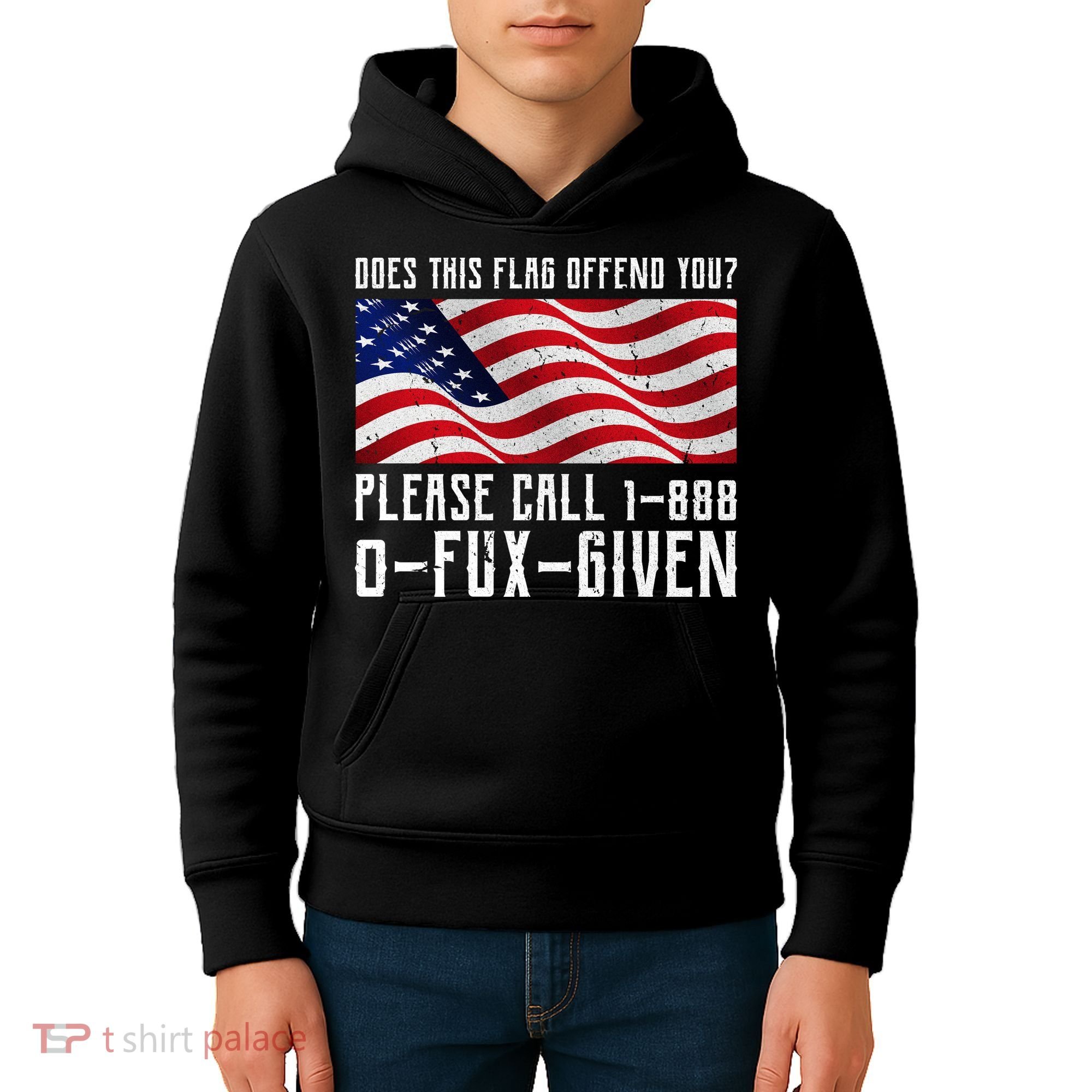If This Flag Offend You Call 1 888-0-Fux-Given Kids Hoodie