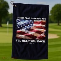 If This Flag Offends You I'll Help You Pack Golf Towel thumb 1