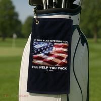 If This Flag Offends You I'll Help You Pack Golf Towel thumb 2