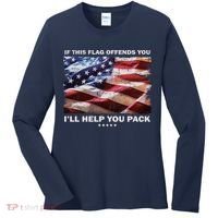 If This Flag Offends You I'll Help You Pack Women's Long Sleeve Shirt thumb 0