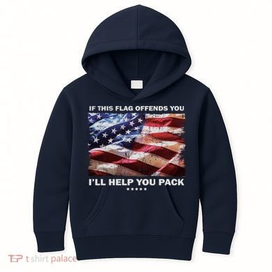 If This Flag Offends You I'll Help You Pack Kids Hoodie