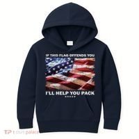 If This Flag Offends You I'll Help You Pack Kids Hoodie thumb 0