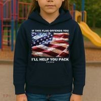 If This Flag Offends You I'll Help You Pack Kids Hoodie thumb 3