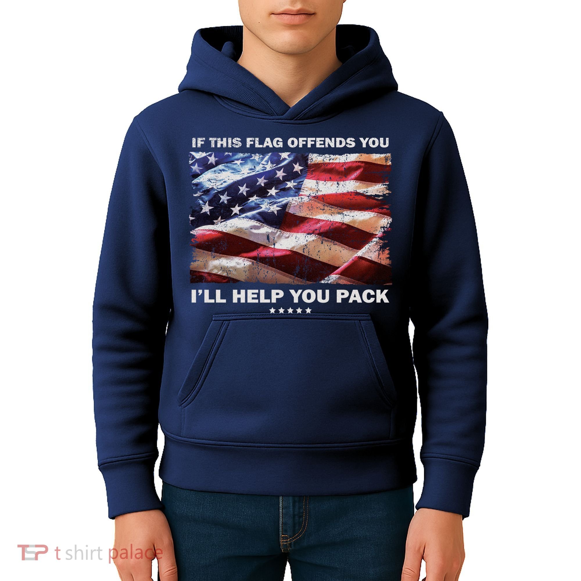 If This Flag Offends You I'll Help You Pack Kids Hoodie