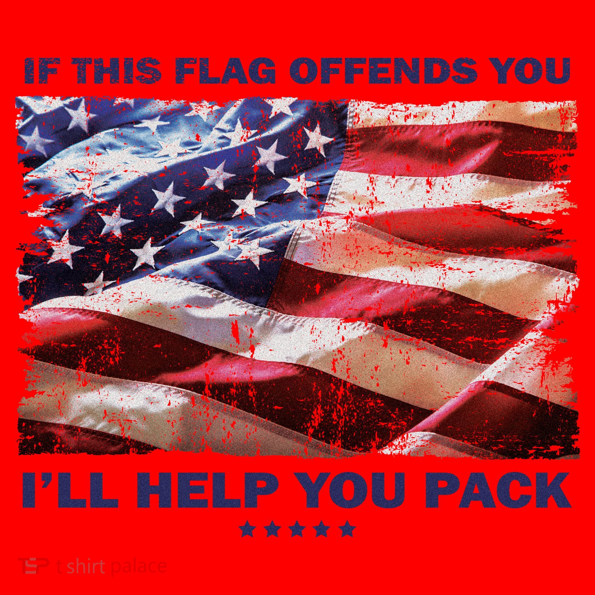 If This Flag Offends You I'll Help You Pack Santa Hat