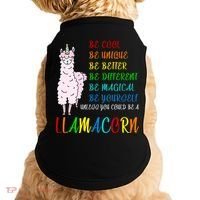 If You Can be Anything Be A Llamacorn Doggie Tank thumb 0