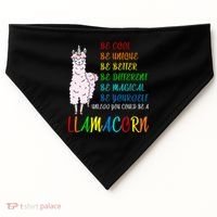 If You Can be Anything Be A Llamacorn USA-Made Doggie Bandana thumb 0