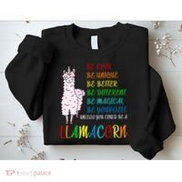 If You Can be Anything Be A Llamacorn Sweatshirt thumb 2