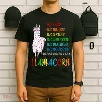 If You Can be Anything Be A Llamacorn T-Shirt thumb 6