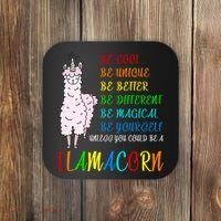 If You Can be Anything Be A Llamacorn Coaster thumb 0
