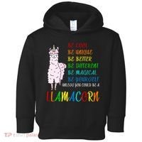 If You Can be Anything Be A Llamacorn Toddler Hoodie thumb 0