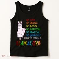 If You Can be Anything Be A Llamacorn Tank Top thumb 2