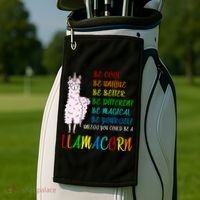 If You Can be Anything Be A Llamacorn Golf Towel thumb 2