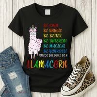 If You Can be Anything Be A Llamacorn Women's T-Shirt thumb 3