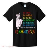 If You Can be Anything Be A Llamacorn Kids T-Shirt thumb 0