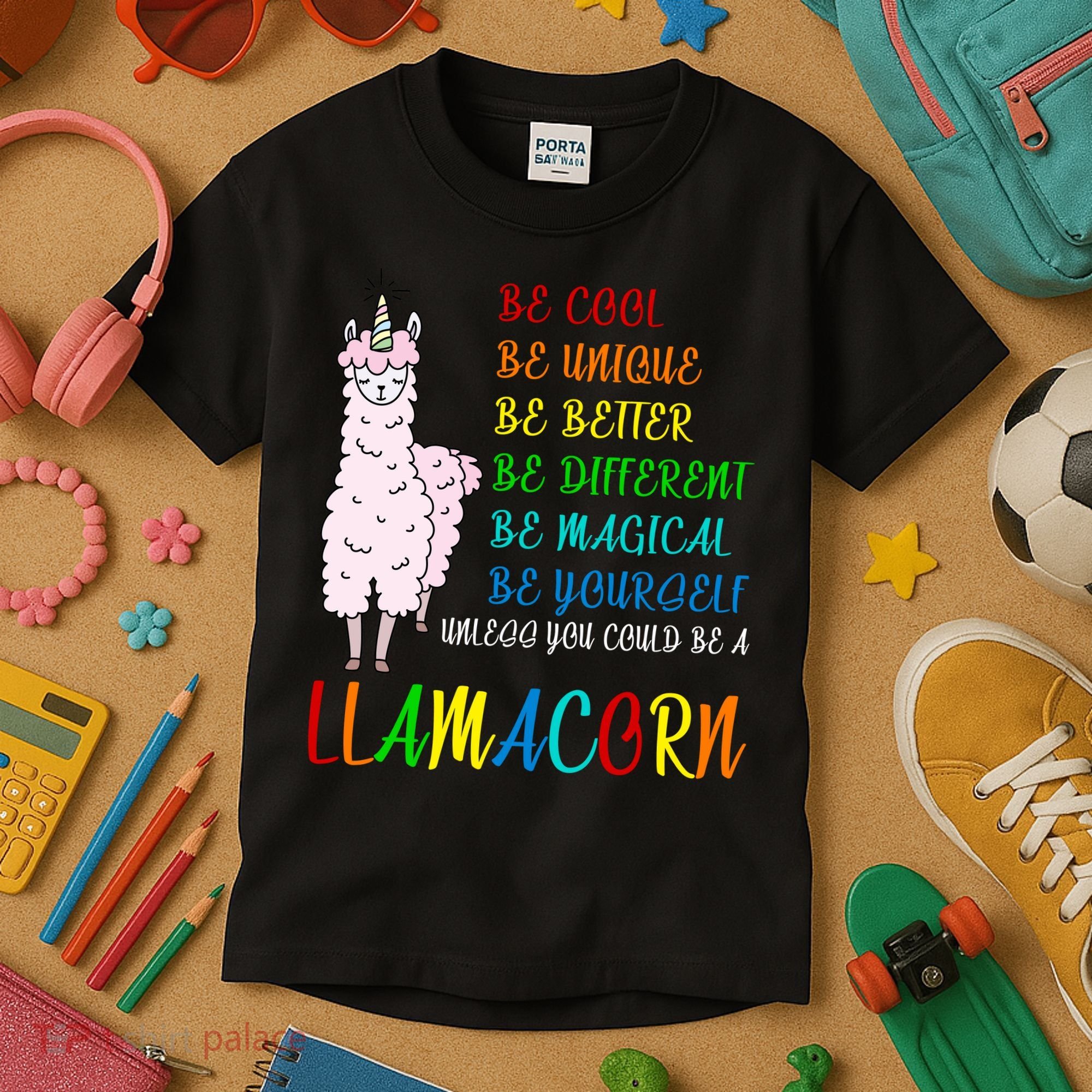 If You Can be Anything Be A Llamacorn Kids T-Shirt