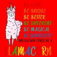 If You Can be Anything Be A Llamacorn Santa Hat thumb 1