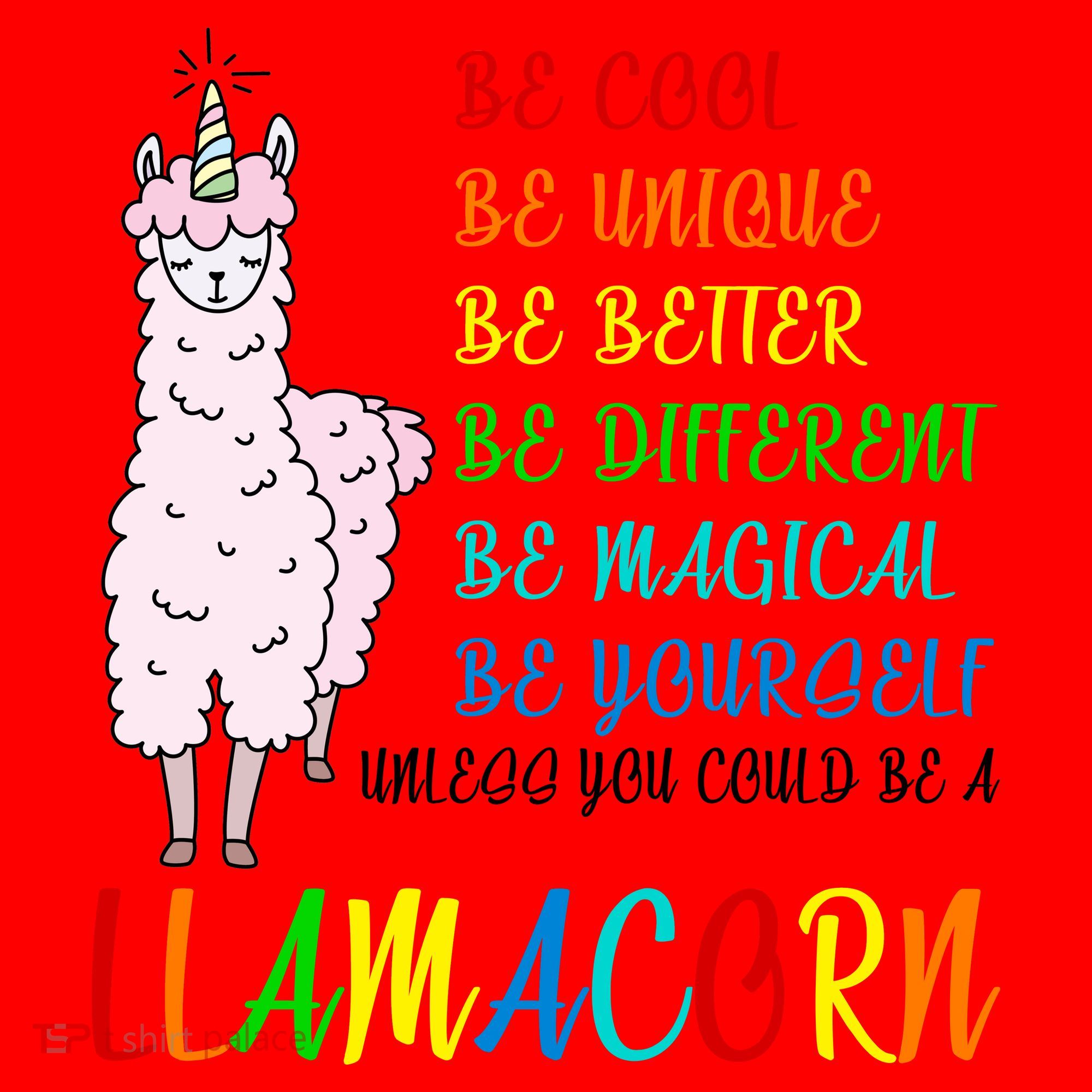 If You Can be Anything Be A Llamacorn Santa Hat